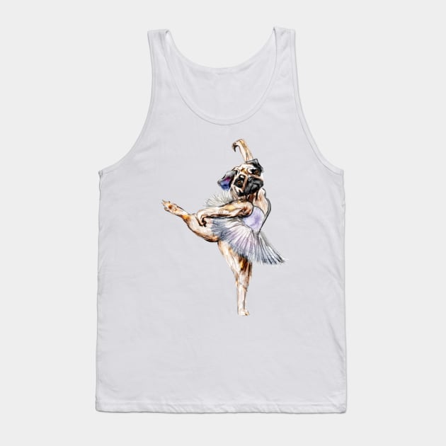 Pug Ballerina Tank Top by notsniwart